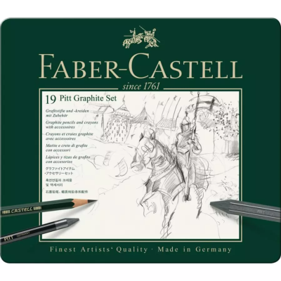 Set Dessin Esquisse Graphite Pitt 19 pièces Faber Castell