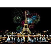 Peinture à gratter Paysage Paris 30x42 Figure d'Art