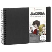 Carnet Manga Layout & Illustration 80g A4 75fles Spirales Couverture Noire Hahnemuhle