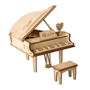 Maquette Bois Piano à queue 13 cm Puzzle 3D de 74 pièces TG402 Rolife