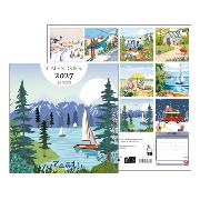 Calendrier mural 2027 Cake and Crayon 12 illustrations Helen Barker 16 mois 30X30 cm Kiub