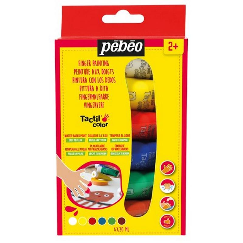 Kit de peinture aux doigts Tactil Color - 3d Bubble Nacrées - 6 x