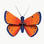 Insecte Papillon Orange Copper en carton 16 cm Décoration 3D Studioroof