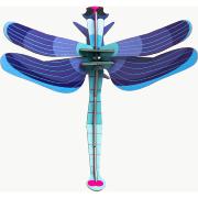 Libellule bleue en carton Saphire 17 cm Décoration 3D Studioroof