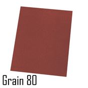 10 feuilles Abrasives Corindon grain moyen 80