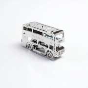 Maquette Métal Double Decker Bus 2 étages 9 cm 79 pièces Inox Time For Machine