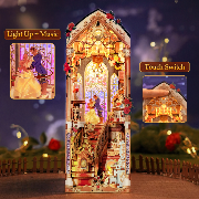 Kit Maquette Book Nook La Belle et la Bête 27x19x11 cm TQ137 Serre-livres 286 pièces Beast and Beauty Miniature 3D  ToneCheer