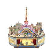 Kit Boîte à musique Paris Romantique 18 cm Puzzle 3D Bois mécanisme à manivelle 155 pièces Tonecheer