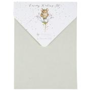 Pochette Papier à lettres Souris et Fleur 20 feuilles 10 enveloppes 15x21cm Wrendale