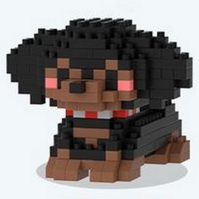 Mini-briques Petit Chien Teckel 6x8x4.8 cm 210 pièces K210 Pet Day Mini Blocs de construction Mekansm