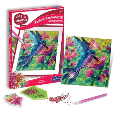 Kit Canevas à Diamanter Colibri 1 Tableau Art et Créations Sentosphère