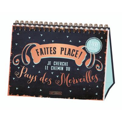 Livre cadeau 52 messages Fantaisie Faites Place Livre Chevalet 16 x 13 cm Art Grafik