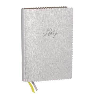 Carnet A5 Similicuir Argent Go Create 15x21cm 240p petits points Majoie Arte Bene
