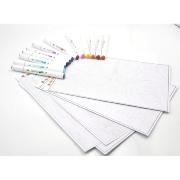 Kit Coloriage Mystère City Sunset 12 Marqueurs Acrylique Graph'It Go et 8 Cartes