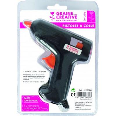 Petit Pistolet à colle chaude Basse température Pour Bâton Ø7mm 10W Graine Créative