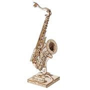 Maquette Bois Musique Saxophone 23 cm Puzzle 3D de 136 pièces