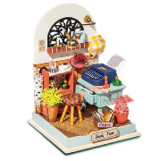 Mini-Kit Maquette Bois Maison miniature Bureau 7x7x9 cm DS017 Rolife