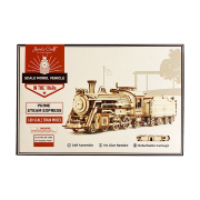 Maquette Bois Locomotive à vapeur 30cm Puzzle 3D Echelle 1/80