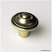 Bouton de meuble rustique zamak bronze vieilli Ø30