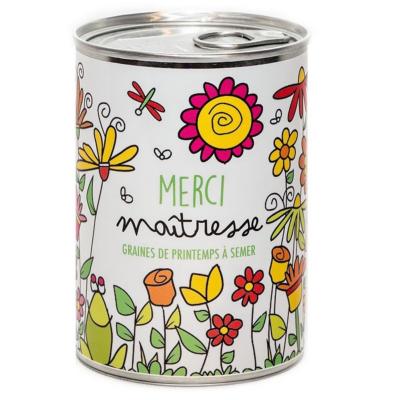 Kit à semer Merci Maîtresse Graines de Fleurs Terre Pot Mauvaises Graines