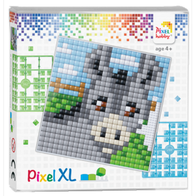 Kit Tableau en Pixels XL Ane 12x12 cm 529 Pixels Pixel Hobby