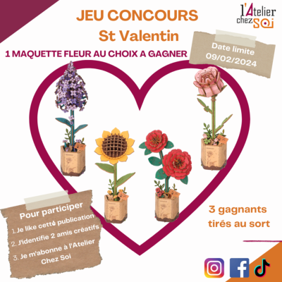 [CONCOURS] Remportez 1 maquette fleur pour la Saint Valentin.