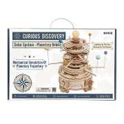 Kit Système Solaire Orbites Planétaires à fabriquer 40x40x35cm Puzzle 3D Bois mécanisme à manivelle ST001  316 pièces Rokr