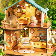 Kit Maquette 3D Villa des Chiots miniature à fabriquer Puppy's Cozy Villa 230 pièces DG169 Rolife