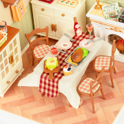 Kit Maquette Super Creator Salle à manger DW015B Warm Dining Room 150 pièces Rolife