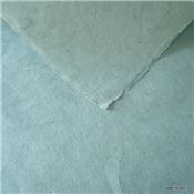 Papier népalais uni couleur Bleu Glacier Feuille 50x75 cm Lokta Fait-main