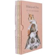 Coffret 3 Carnets Lapin Hamster A6 assortis Wrendale