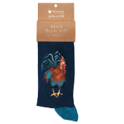 Chaussettes Homme Bleu Marine Coq Bambou Taille unique 41-46 Wrendale