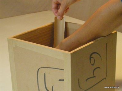 Tuto DIY Fiche pour fabriquer boite en carton - kraftage intérieur