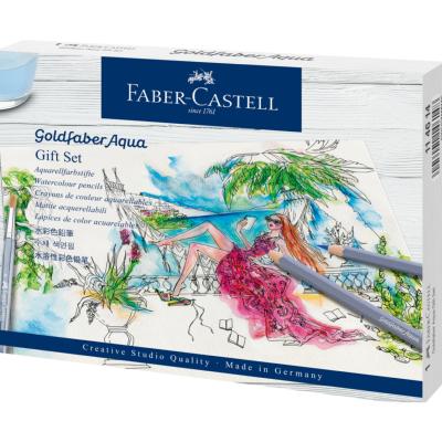Coffret Dessin Crayons de Couleur Aquarellables Goldfaber Aqua 18 pièces Faber Castell