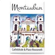 Magnet Montauban Cathédrale Aimant Rectangle 45x68 mm Collection 2 Hélidée