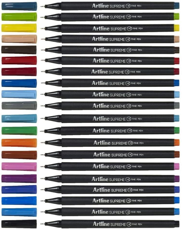 Feutres Fins 0.4mm Pochette 20 couleurs Artline Supreme