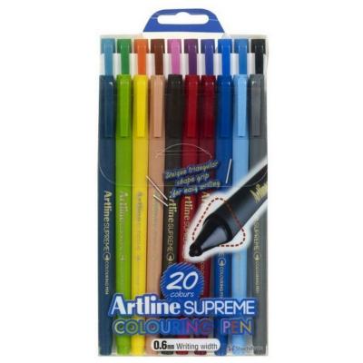 Feutres de Coloriage Colouring Pens 0.6mm Pochette 20 couleurs Artline Supreme