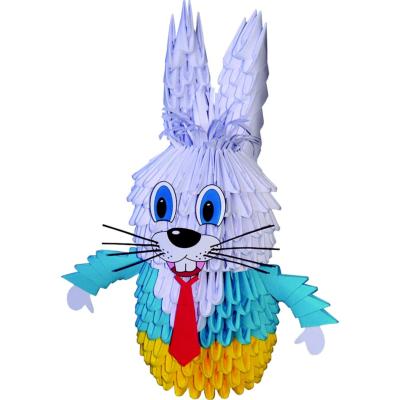 Kit pliage Origami 3D Lapin 10x14 cm 336 modules Modular Origami ATH Press