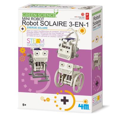 Kit scientifique Mini-Robot Solaire 3en1 à fabriquer 4M Green Science