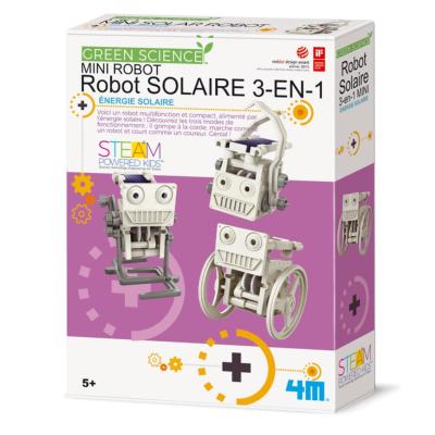 Kit scientifique Mini-Robot Solaire 3en1 à fabriquer 4M Green Science