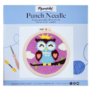 Kit Punch Needle Chouette Endormie Ø20cm Figure d'Art
