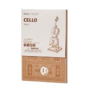 Maquette Bois Musique Violoncelle 20cm Puzzle 3D de 58 pièces TG411 Rolife