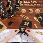 Kit Maquette 3D Bateau Voiles Noires 39x18x47 cm MCB02 603 pièces The Seahorse Barque Puzzle Rokr