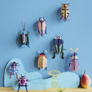 Insecte Couple de Coccinelles en carton 15 cm Décoration 3D Studioroof