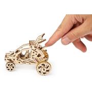 Ugears Maquette Bois Voiture Mini-Buggy 10cm Puzzle 3D Mécanique 80 pièces