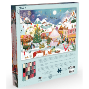 Calendrier de l'Avent Puzzle Village de Noël puzzle 1008 pièces 68x48cm 24 cases 42 pièces Wilson Jeux