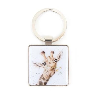 Porte-clés métal Girafe 4x4 cm Wrendale
