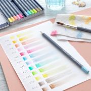 Crayons de couleur Aquarellables Goldfaber Boîte métal 12 couleurs Pastel Faber Castell