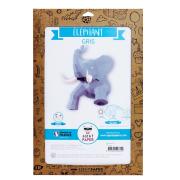 Kit de pliage Prédécoupé Trophée Eléphant Gris 50x45x43 Agent Paper