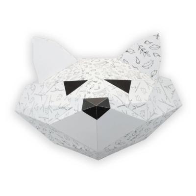 Kit de pliage Prédécoupé Petit Trophée Raton à Colorier 32x30x20 Agent Paper